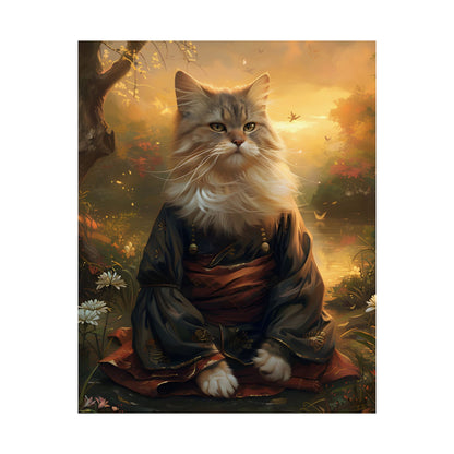 Enchanted Cat Art Poster - Whimsical Home Decor for Animal Lovers