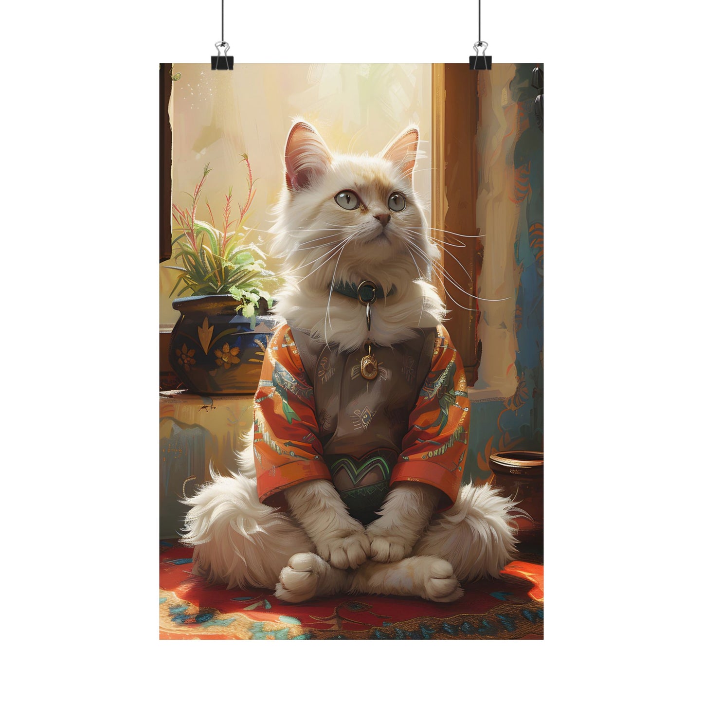 Charming Cat Matte Vertical Poster - Cozy Home Decor for Cat Lovers