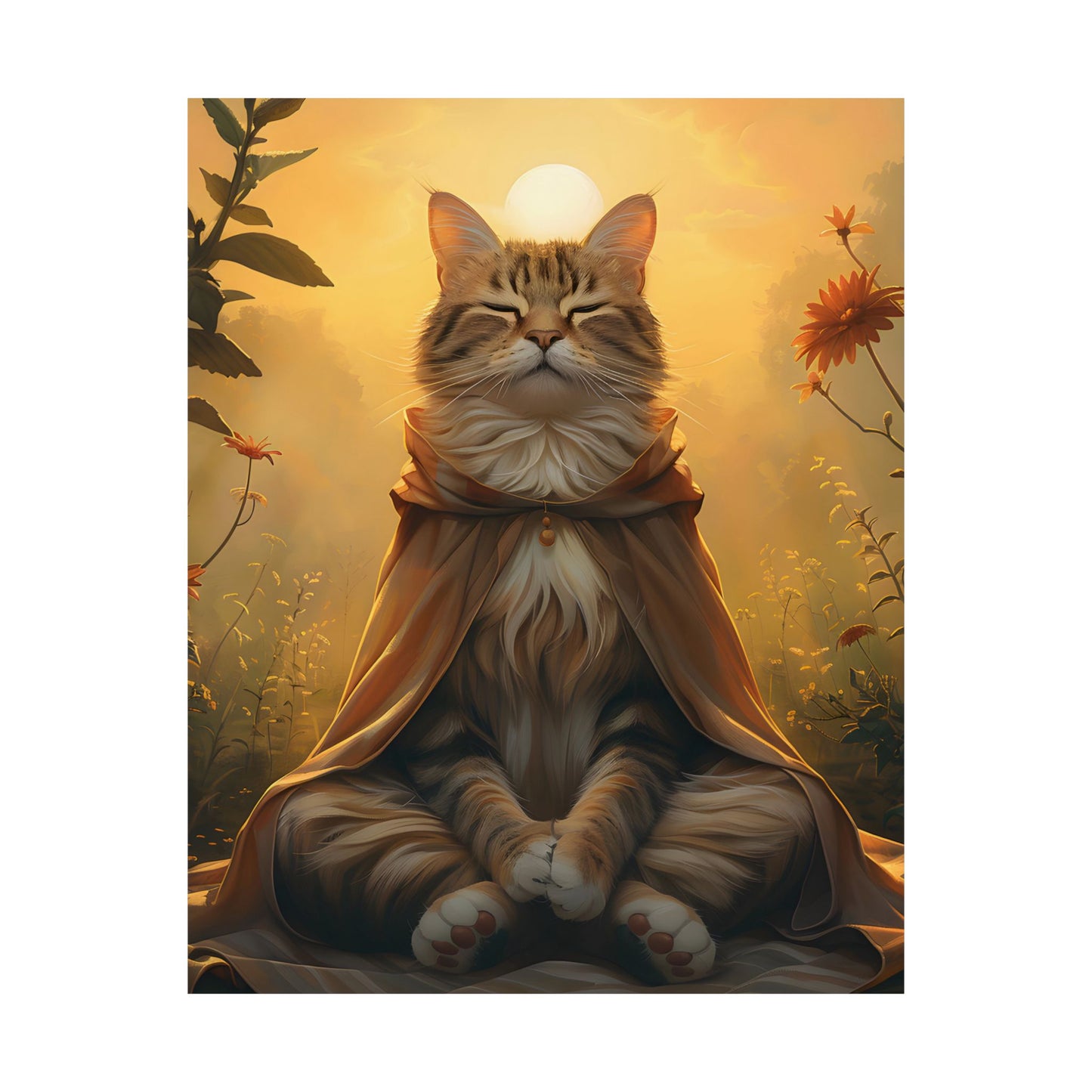 Serene Cat Matte Vertical Poster - Perfect for Cat Lovers and Home Decor