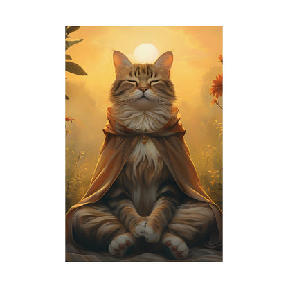 Serene Cat Matte Vertical Poster - Perfect for Cat Lovers and Home Decor