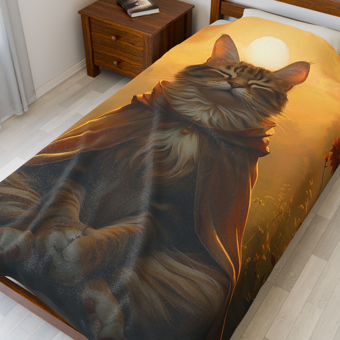 Majestic Cat Plush Blanket – Cozy Cat-Themed Throw for Cat Lovers