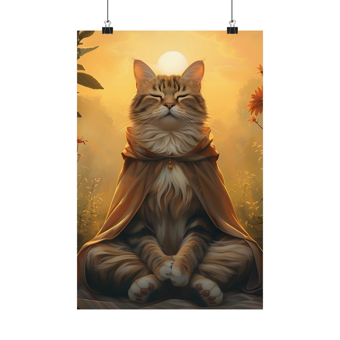 Serene Cat Matte Vertical Poster - Perfect for Cat Lovers and Home Decor