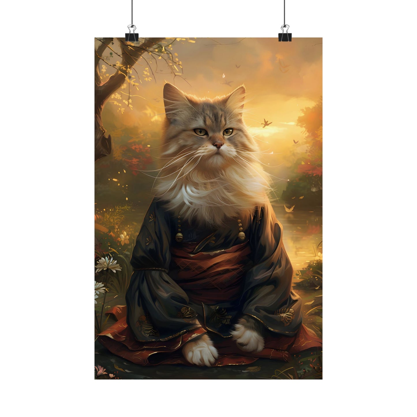 Enchanted Cat Art Poster - Whimsical Home Decor for Animal Lovers