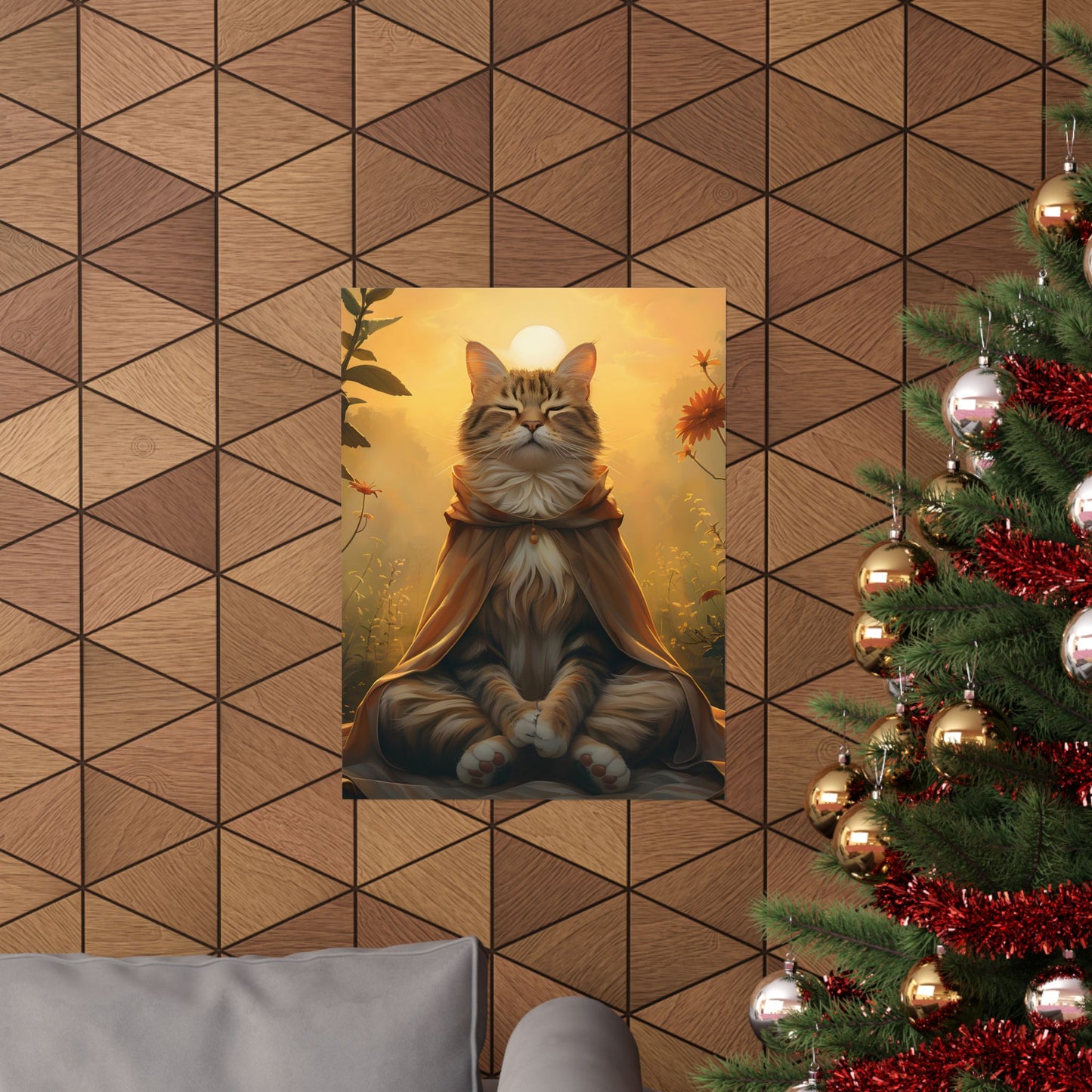 Serene Cat Matte Vertical Poster - Perfect for Cat Lovers and Home Decor