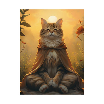 Serene Cat Matte Vertical Poster - Perfect for Cat Lovers and Home Decor